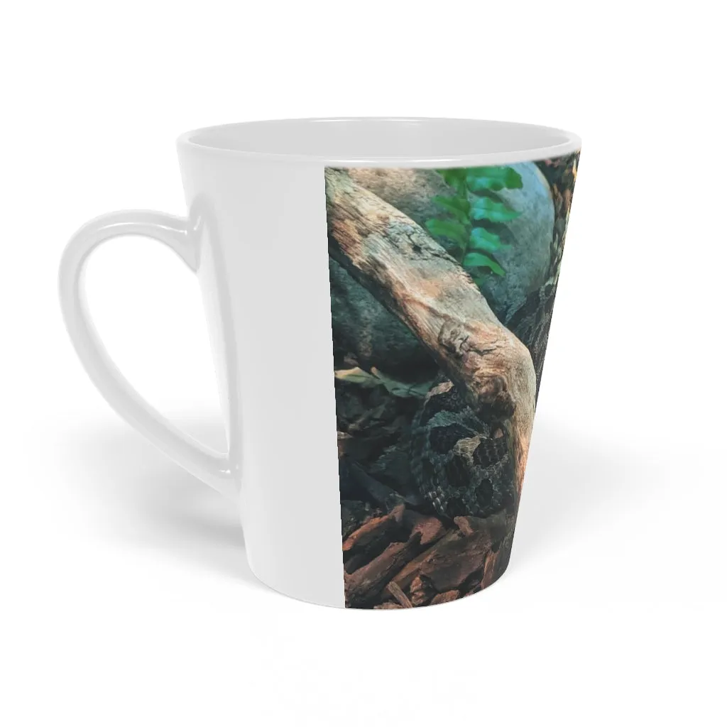 Black and Grey Snake Latte Mug, 12oz