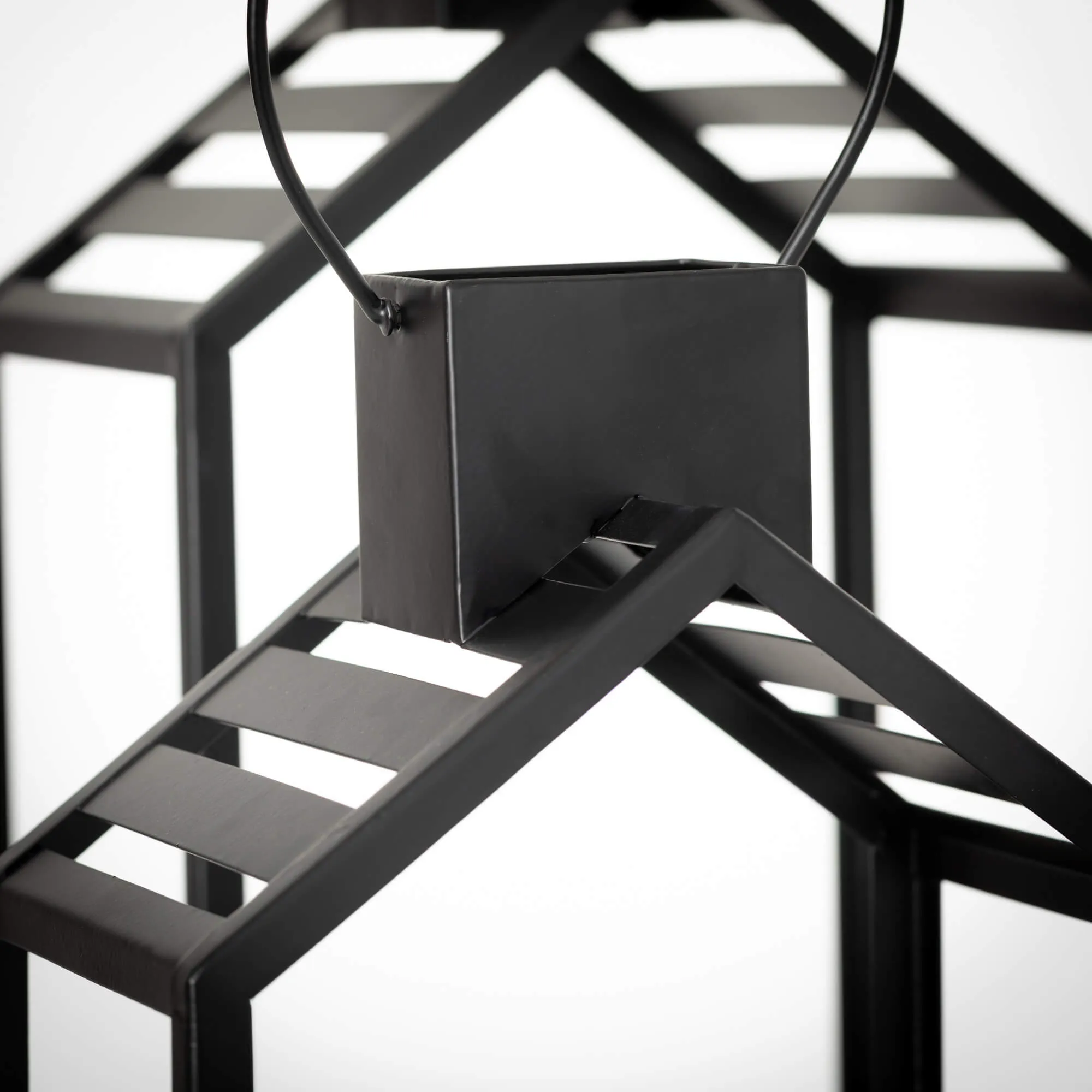 Black Metal Modern Lantern Set