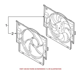 BMW Engine Cooling Fan Shroud 17427640651