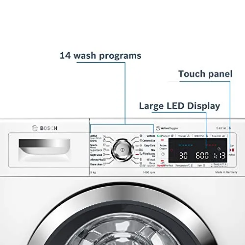 Bosch 9 kg Inverter Fully-Automatic Front Loading Washing Machine (WAW28790IN, White, Inbuilt Heater)