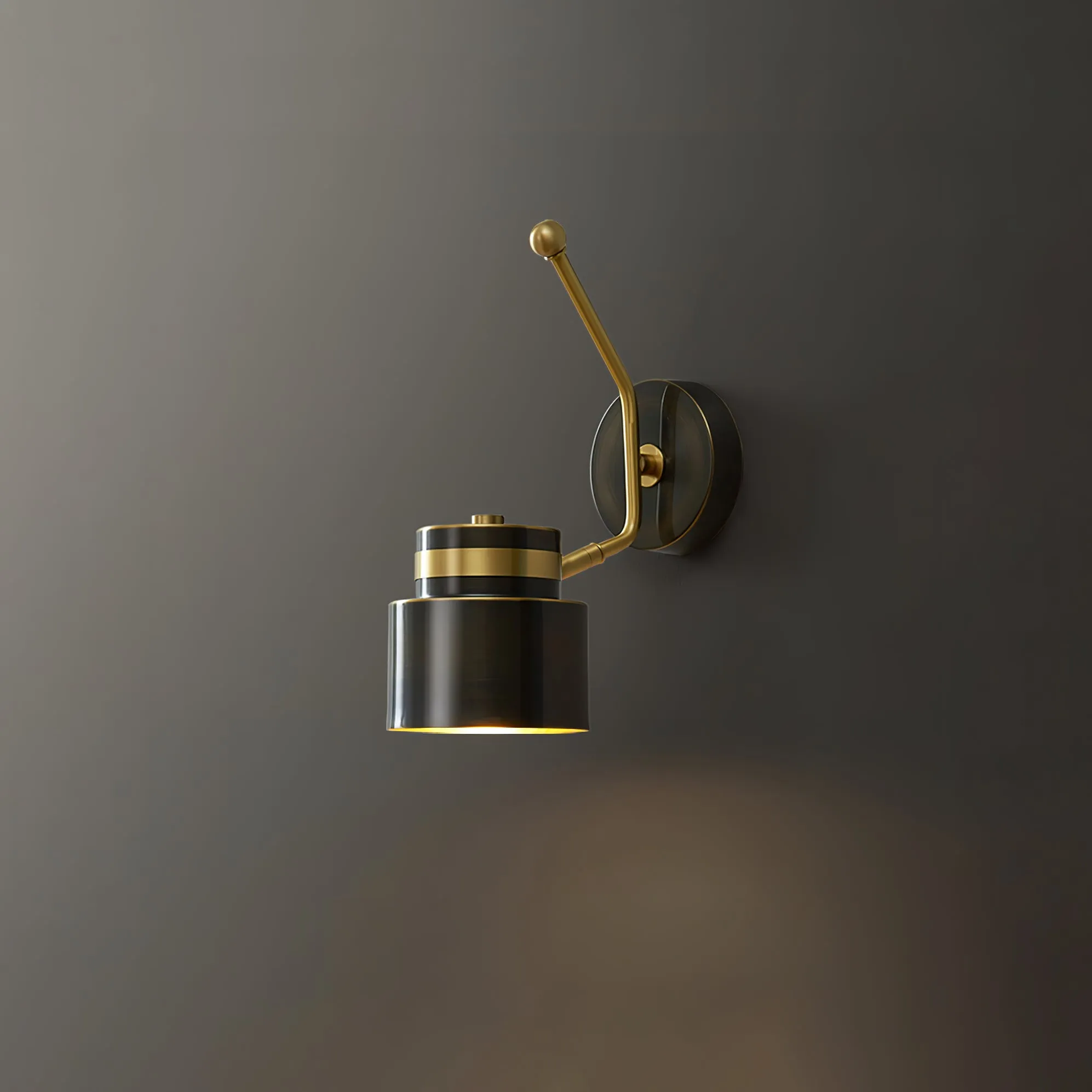 Brass Cylinder Wall Lamp