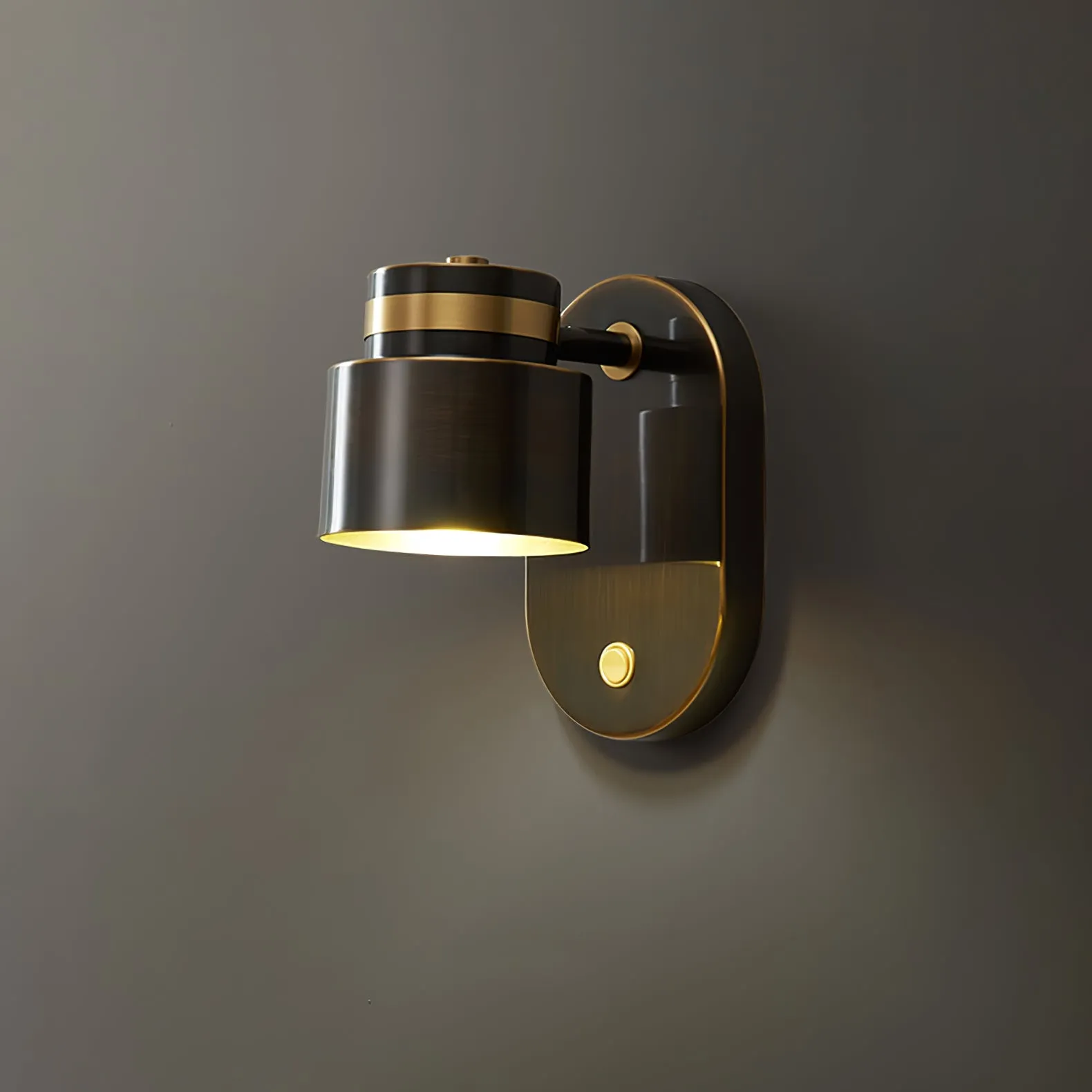 Brass Cylinder Wall Lamp