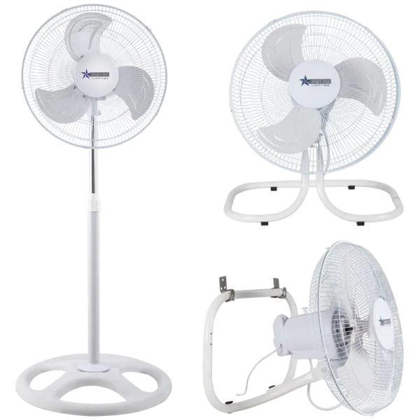 Bright Star Lighting FAN014/3 IN ONE Floor, Table & Wall Fan