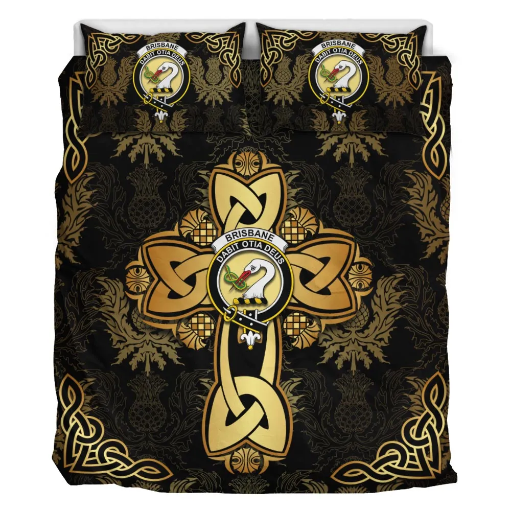 Brisbane Clan Bedding Sets Gold Thistle Celtic Style