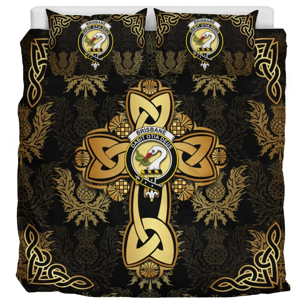 Brisbane Clan Bedding Sets Gold Thistle Celtic Style