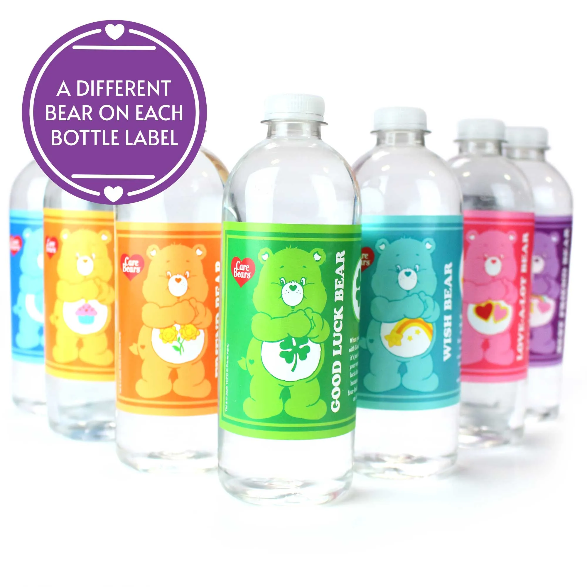 Care Bears Water Bottle Labels