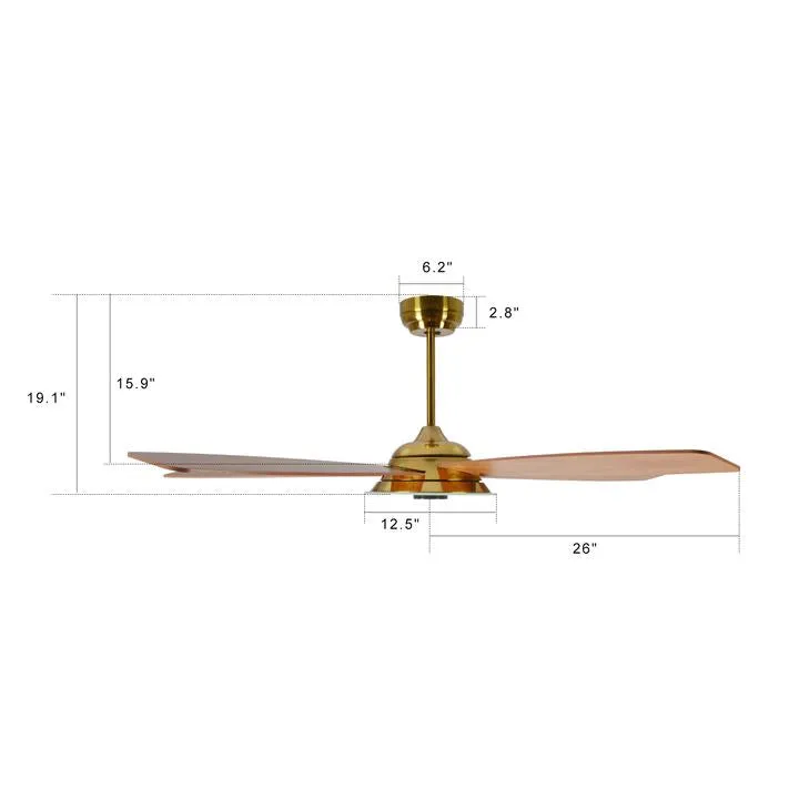 Carro Striker Smart Ceiling Fan with LED Light and Remote Outdoor/Indoor 52"