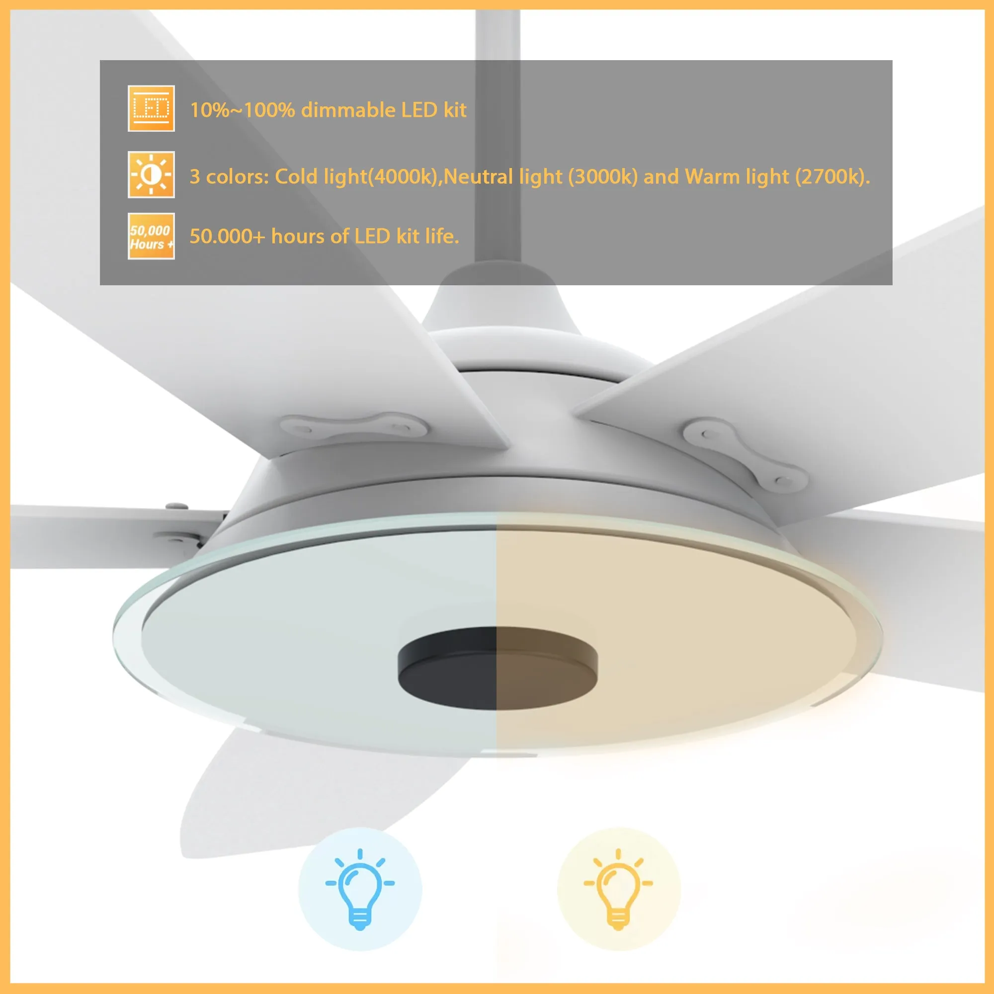 Carro Striker Smart Ceiling Fan with LED Light and Remote Outdoor/Indoor 52"