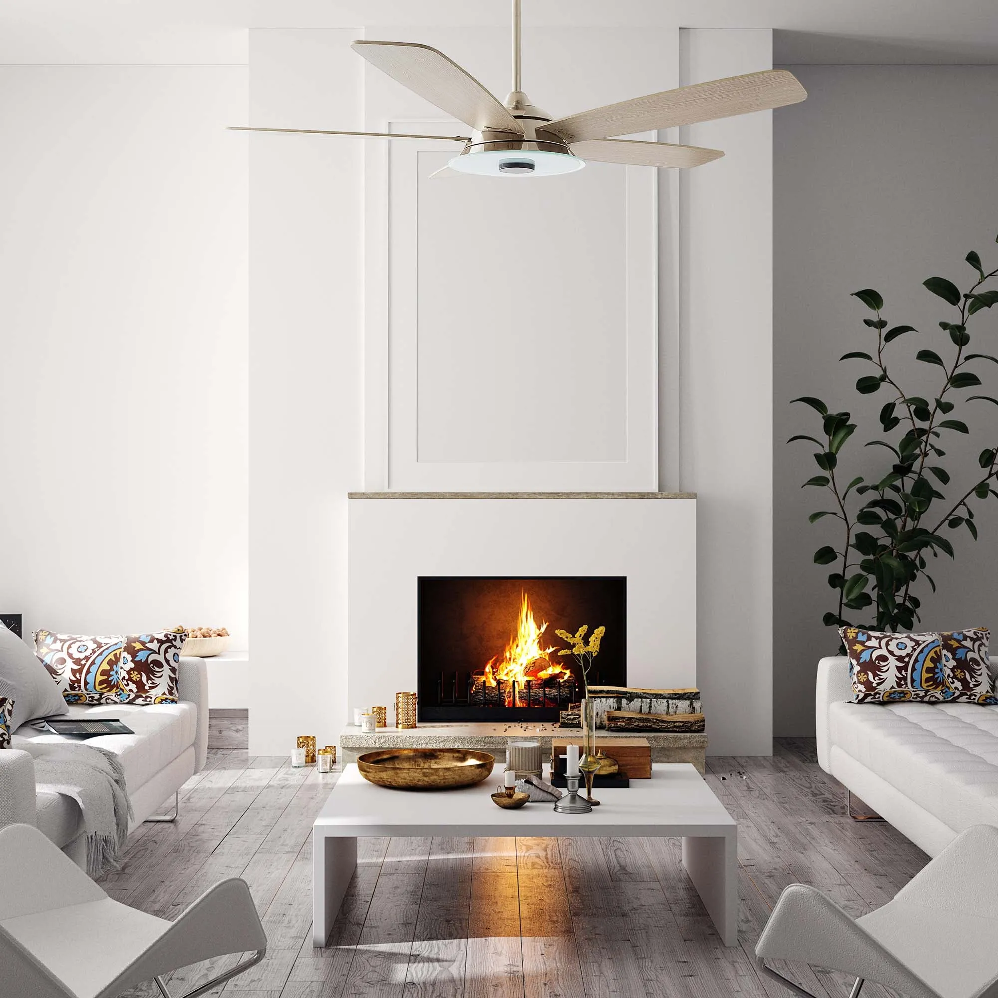 Carro Striker Smart Ceiling Fan with LED Light and Remote Outdoor/Indoor 52"