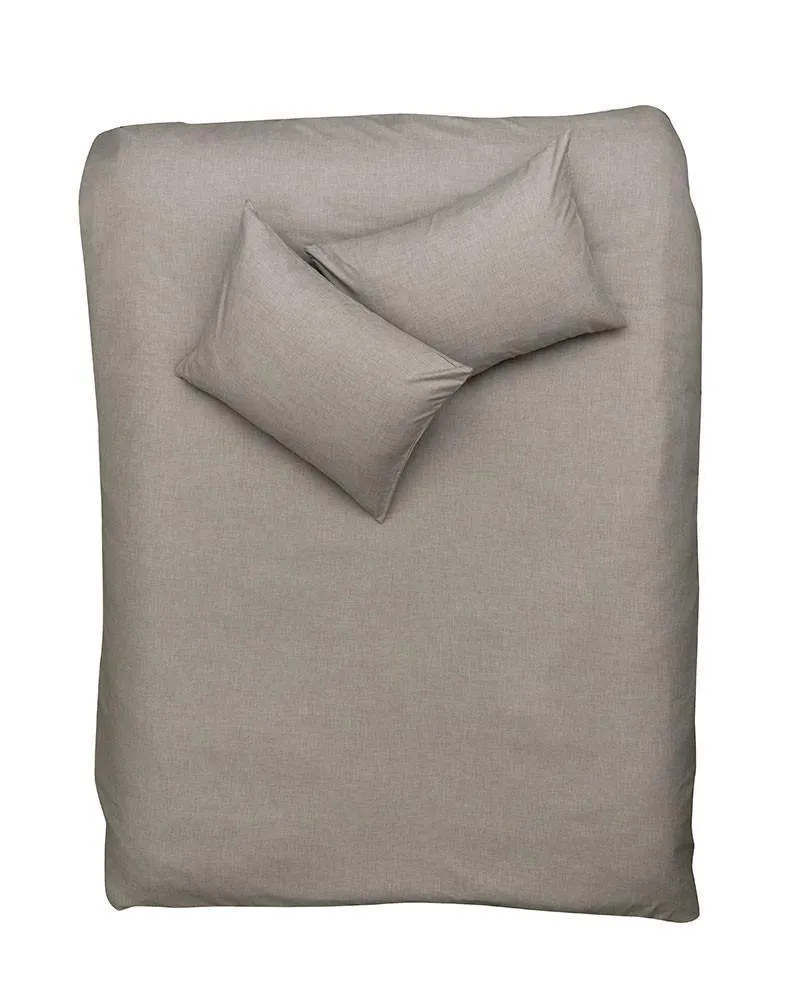 Cashmere Cotton Bedding in Warm Grey Color