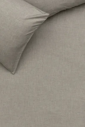 Cashmere Cotton Bedding in Warm Grey Color