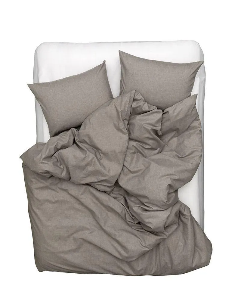 Cashmere Cotton Bedding in Warm Grey Color