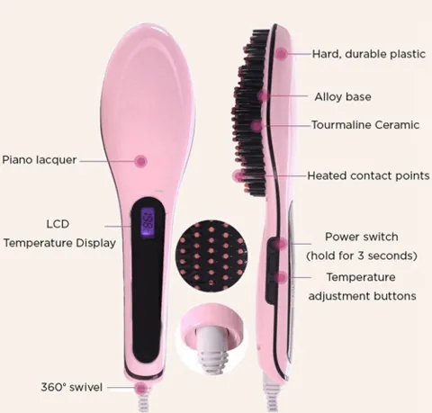 Ceramic Hair Straightening Brush