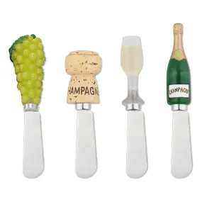 Champagne Cheese Spreader Set