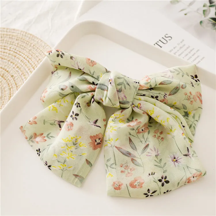 Chiffon Bow Barrettes Suitable for Ladies