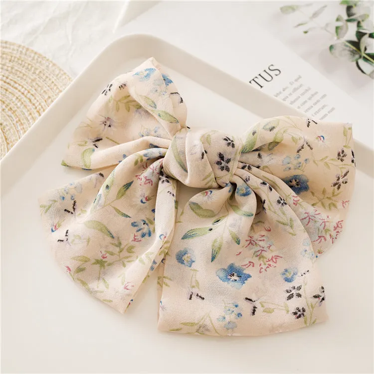 Chiffon Bow Barrettes Suitable for Ladies