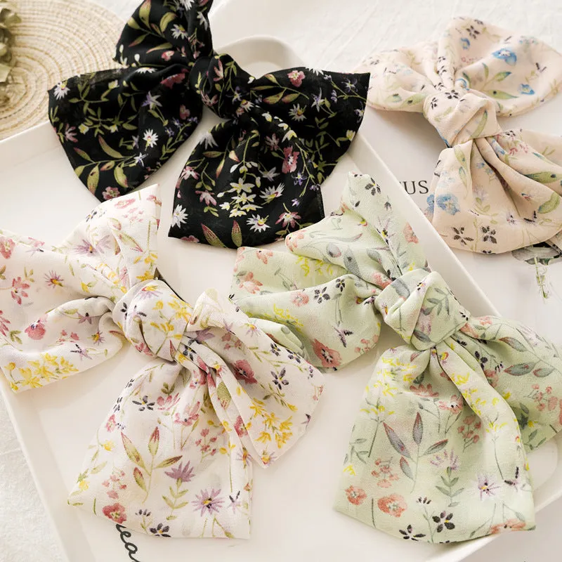 Chiffon Bow Barrettes Suitable for Ladies