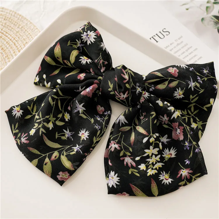 Chiffon Bow Barrettes Suitable for Ladies