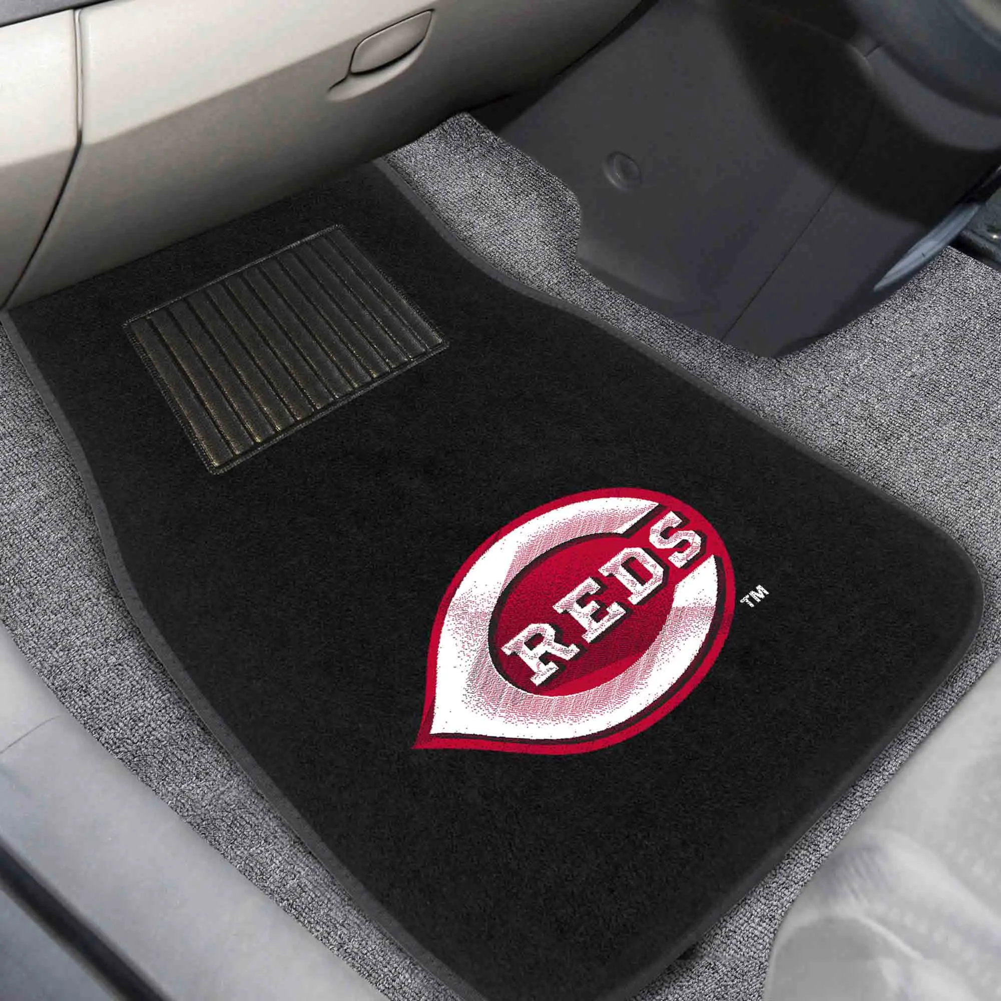 Cincinnati Reds Embroidered Car Mat Set - 2 Pieces