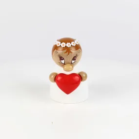 Clumsy Mini Valentine with wreath of hair