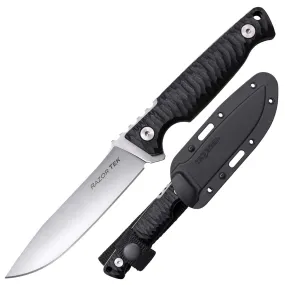 Cold Steel Fixed Knife - Razor Tek 4 inch Clip Point Blade Black Handle | CSFX-4RZR