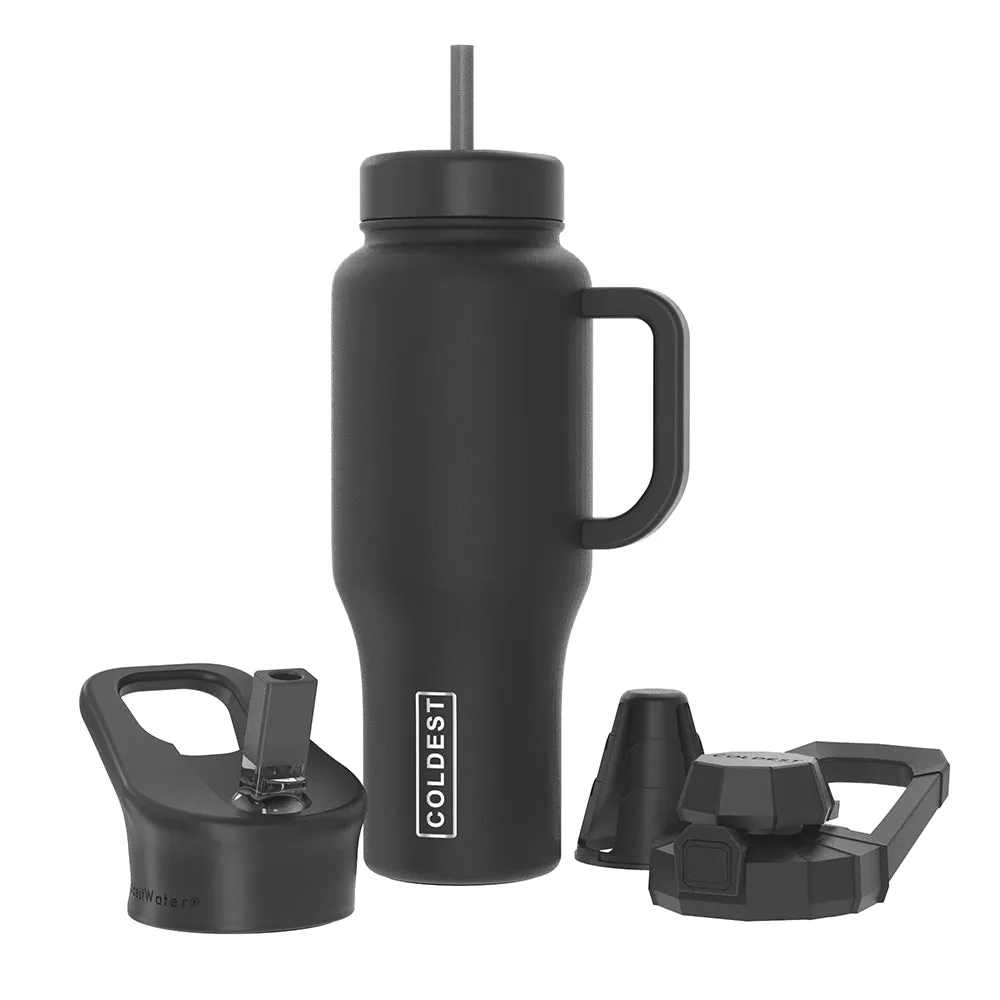 COLDEST Water Bottle Limitless Wide Mouth Straw Lid, Loop Lid and Shaker Lid