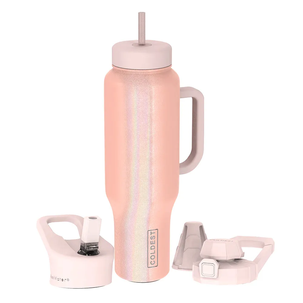 COLDEST Water Bottle Limitless Wide Mouth Straw Lid, Loop Lid and Shaker Lid