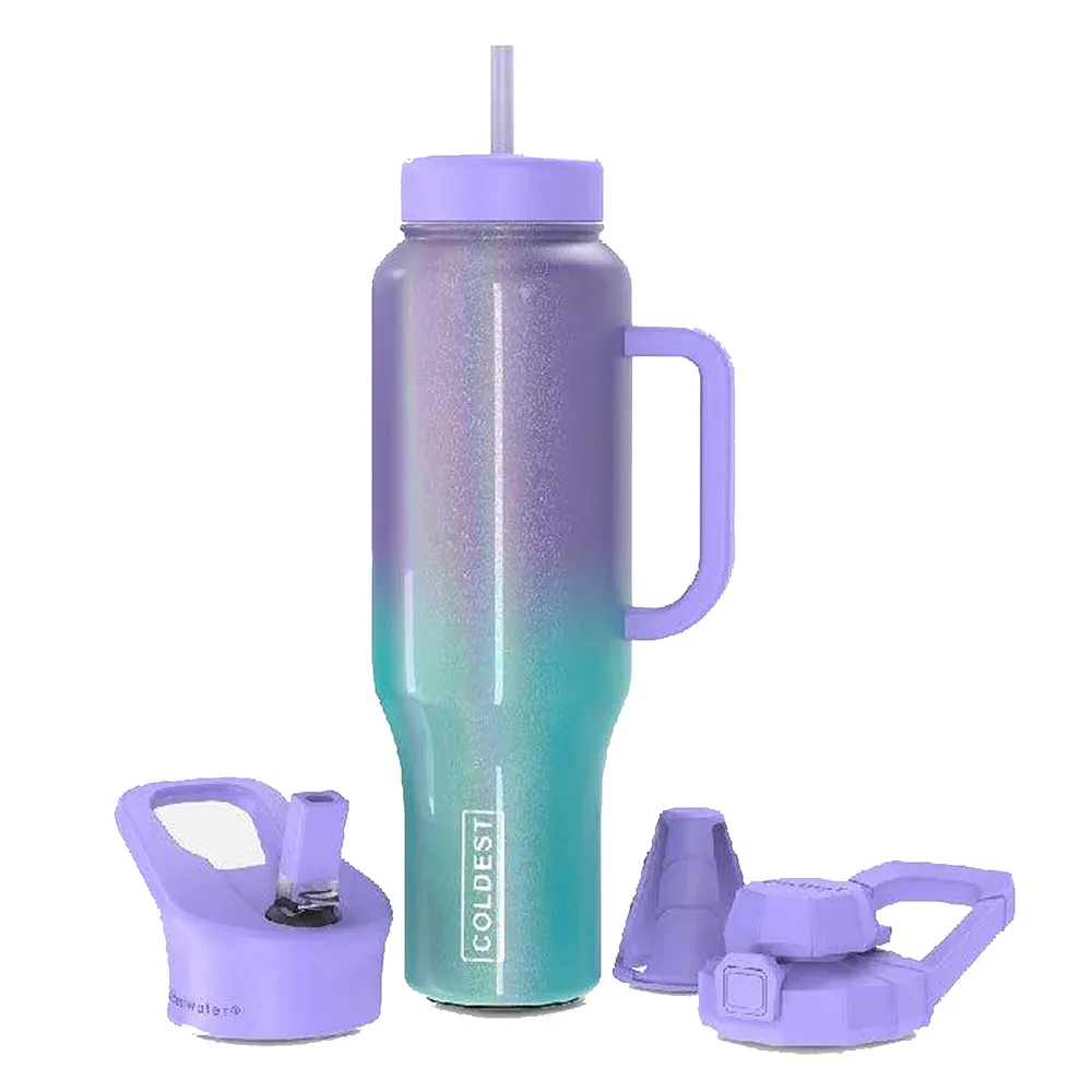 COLDEST Water Bottle Limitless Wide Mouth Straw Lid, Loop Lid and Shaker Lid