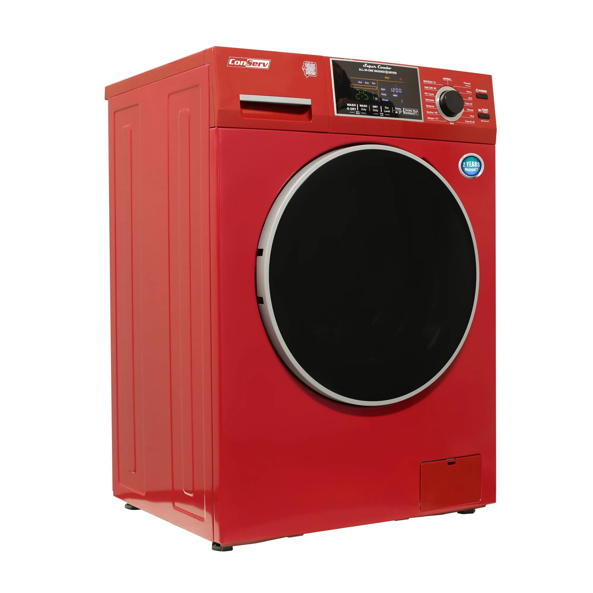 Conserv All-in-One Washer Dryer VENTLESS/VENTED PET cycle 1.62cf/15lbs 110V