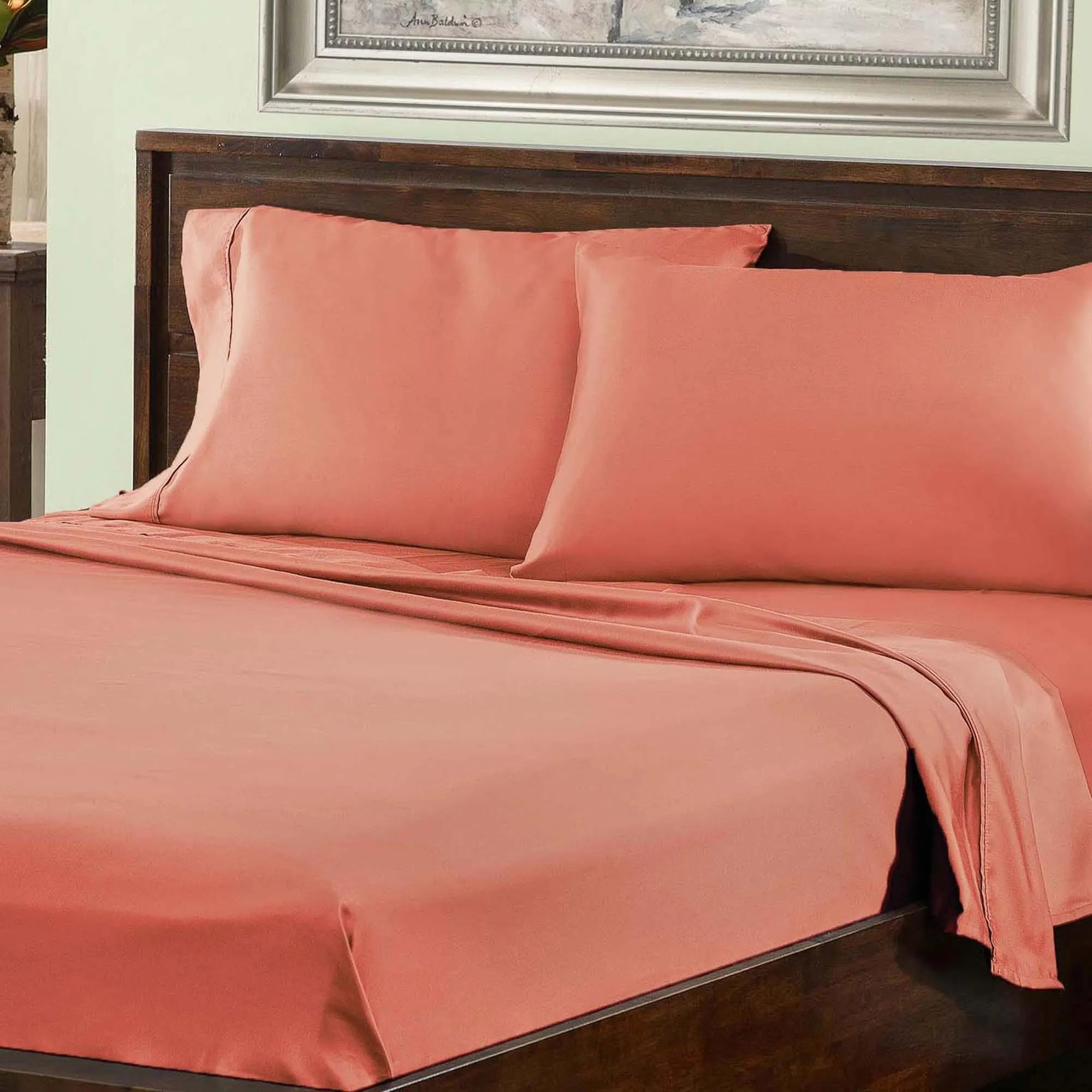 Cotton Blend 800 Thread Count Solid Deep Pocket Bed Sheet Set