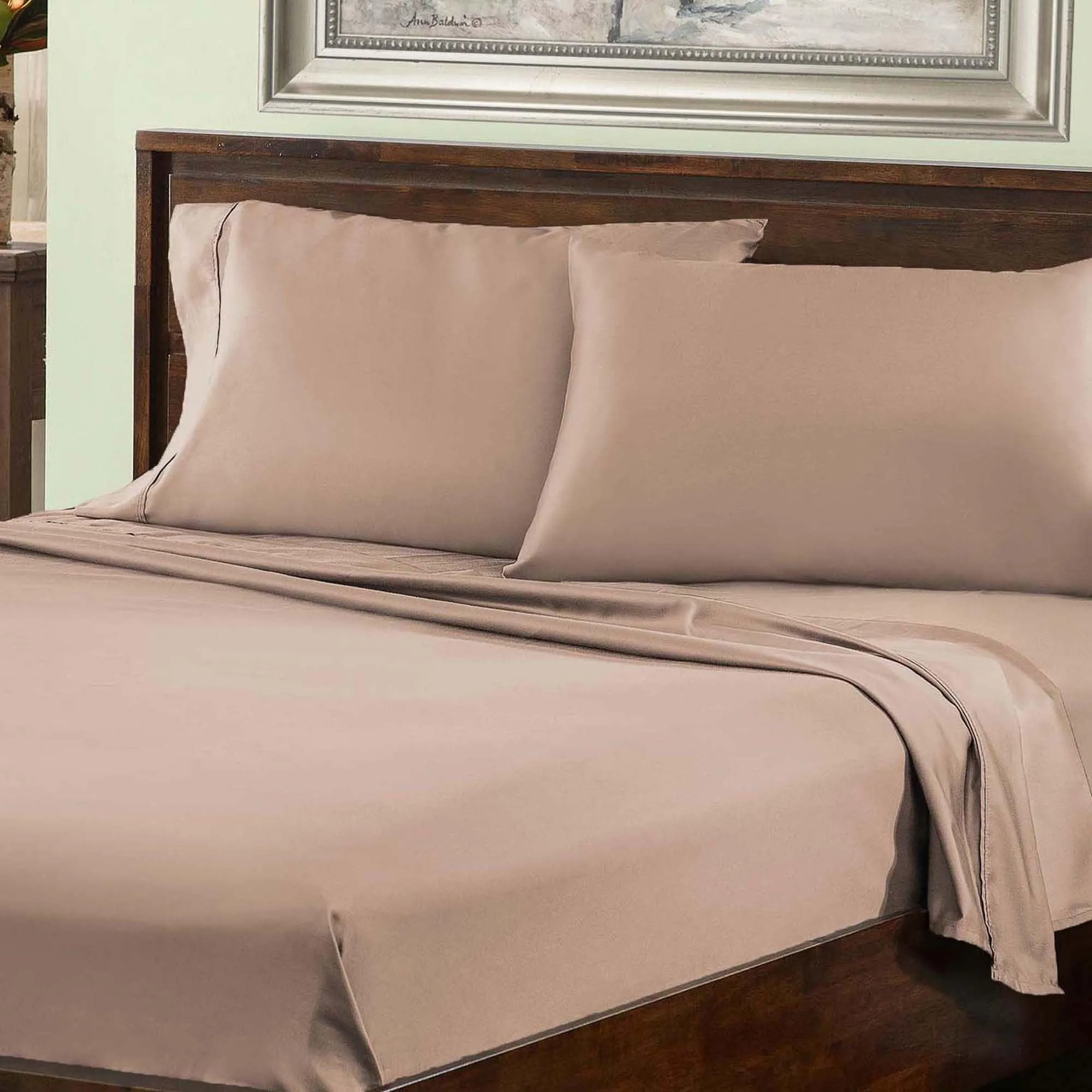 Cotton Blend 800 Thread Count Solid Deep Pocket Bed Sheet Set