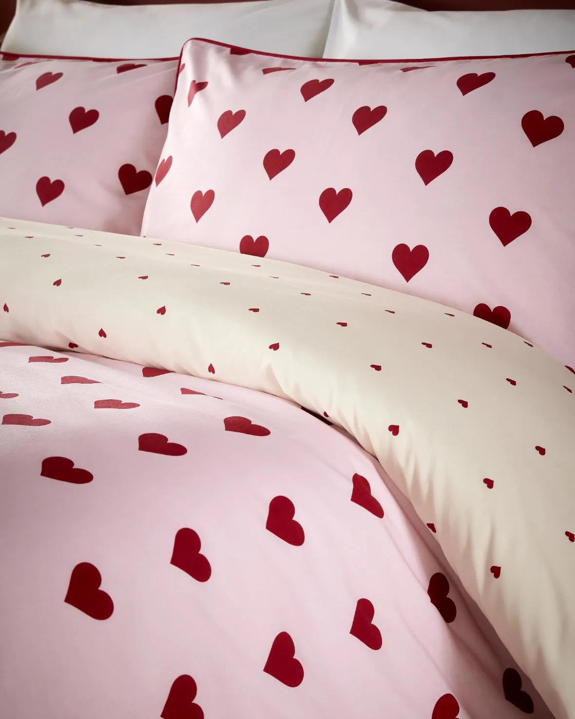 Cotton Heart Spot Print Bedding Set