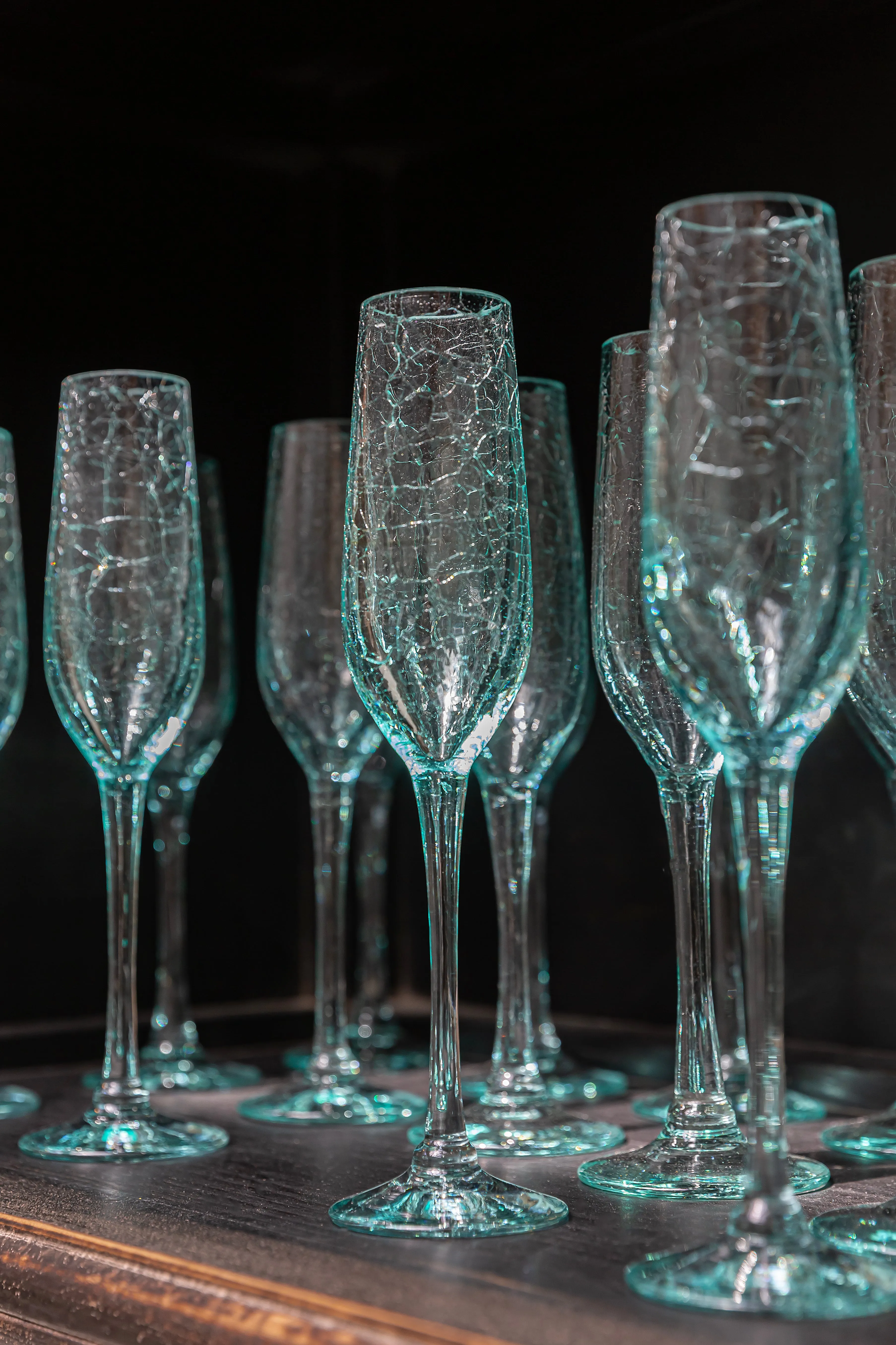 Crackle Champagne Glass (Click & Collect)