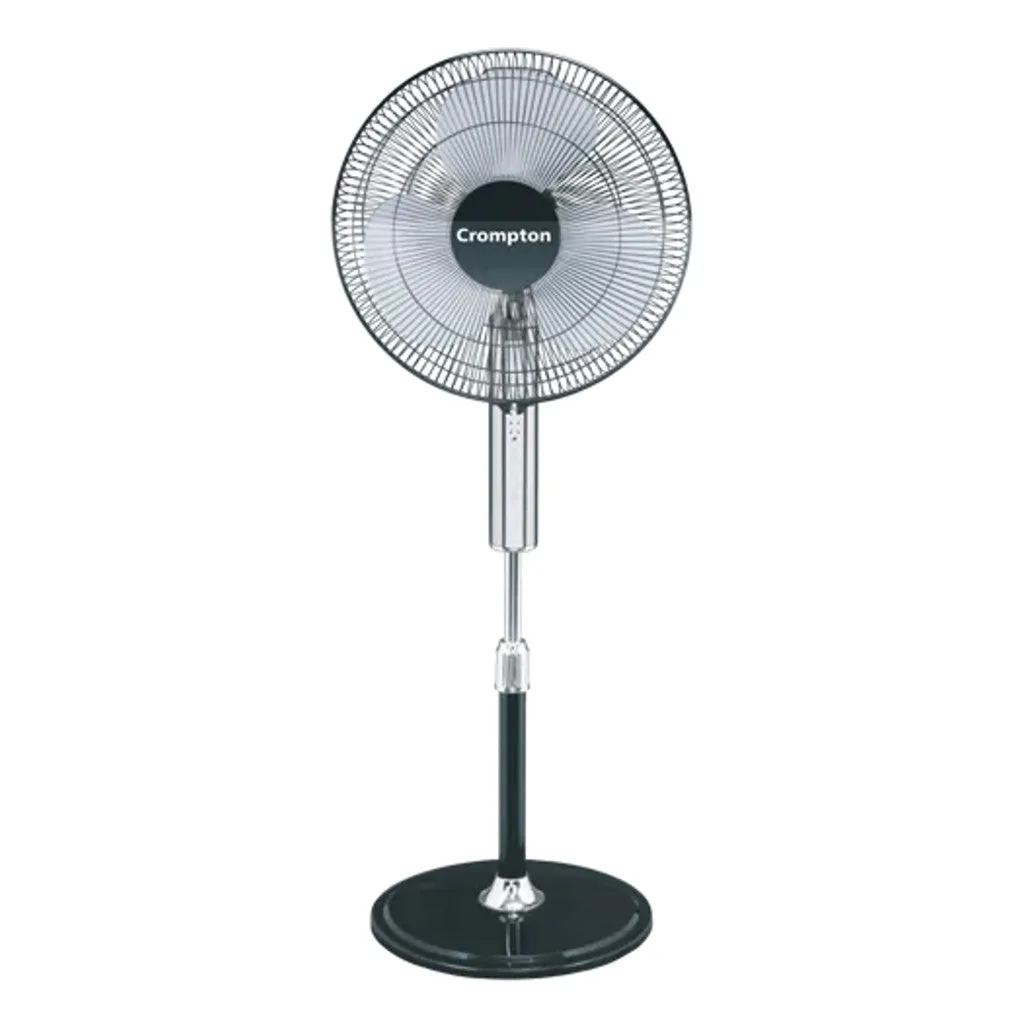 Crompton High Flo Aveia Pedestal Fan 400mm Steel Grey