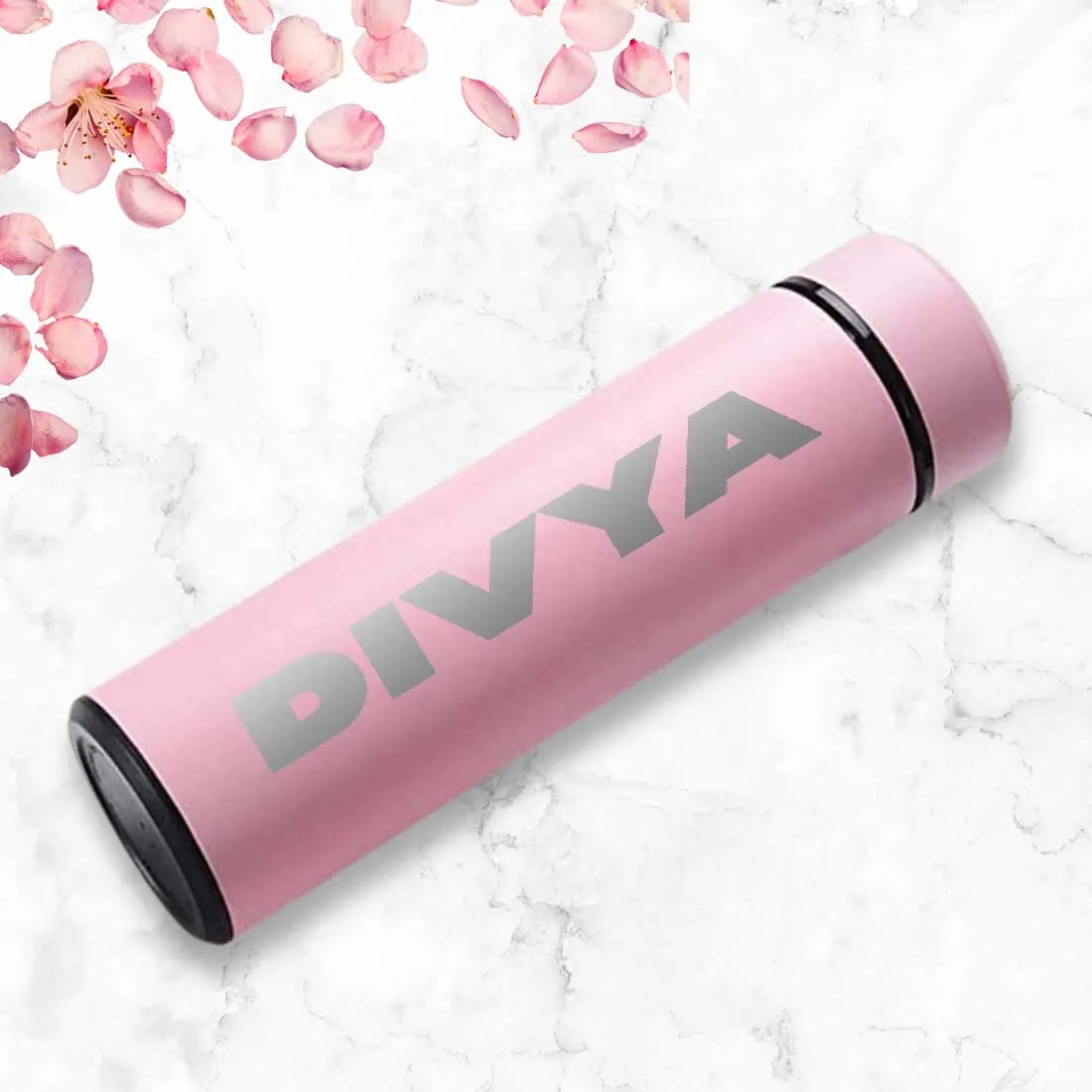 Custom Thermos Flask for Tea Coffee with Temperature Display- Pink