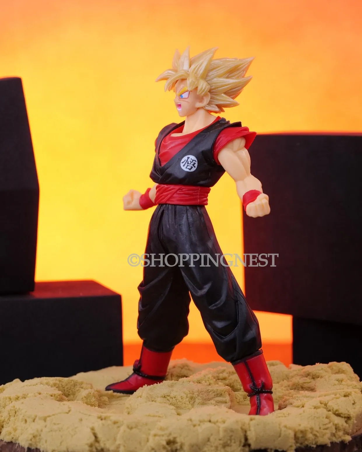 DBZ goku super saiyan SSJ Model 2 self standing Action Figure  | 16.5 CMS |