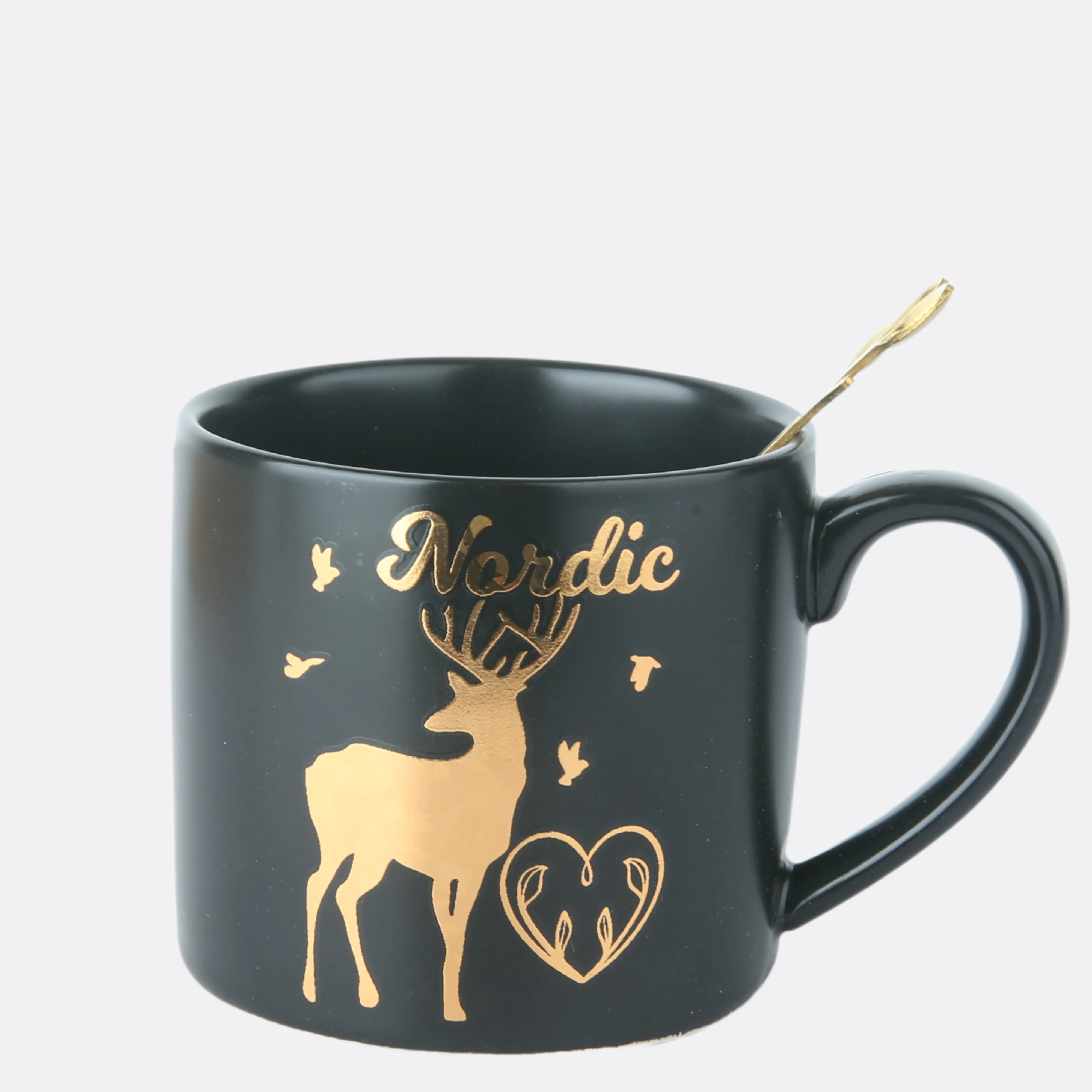 Deer Mug With Tray & Spoon