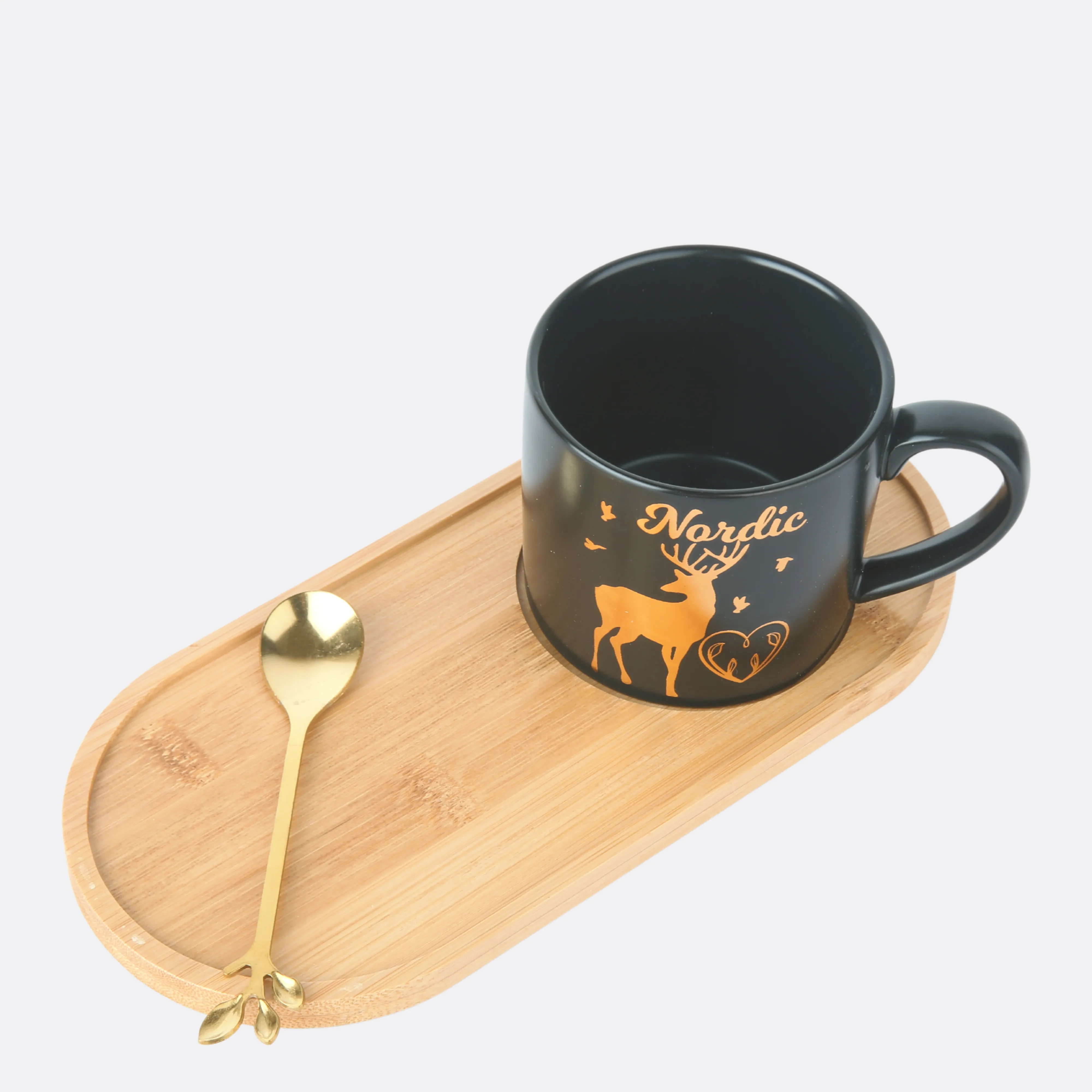 Deer Mug With Tray & Spoon