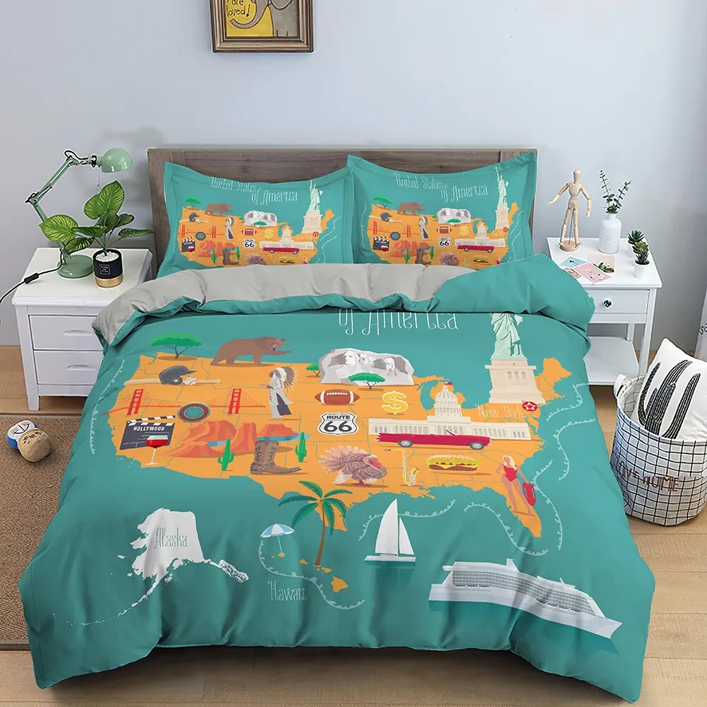 Discover World Map Bedding Set: High Quality and Stylish