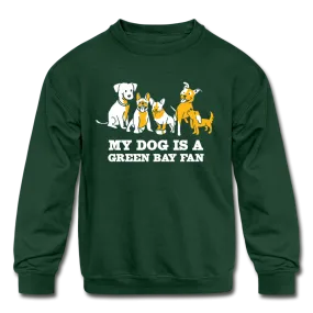 Dog is a GB Fan Kids' Crewneck Sweatshirt