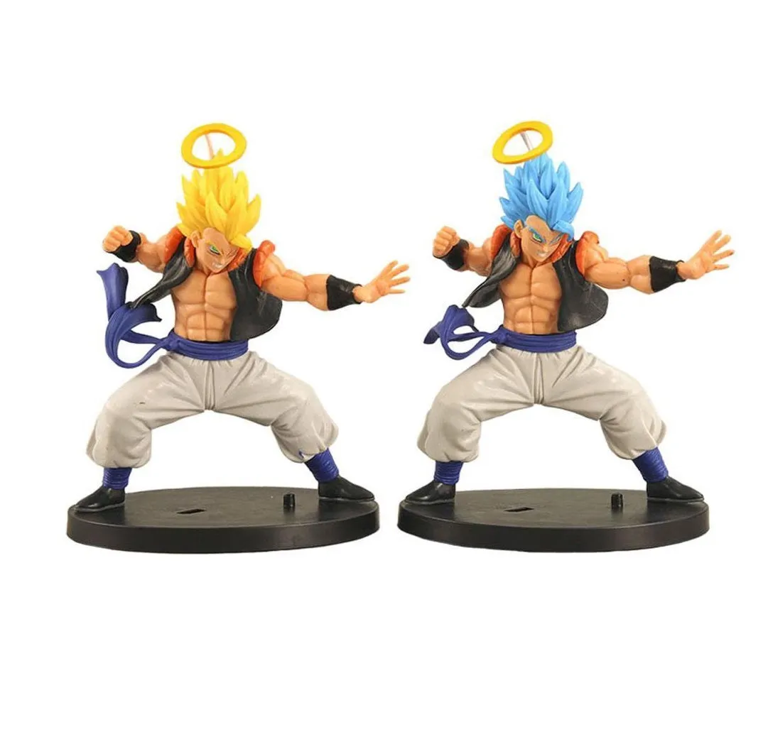 Dragon Ball Z Gogeta Set of 2 Blue and Yellow Hair Action Figures |16.5 Cms|