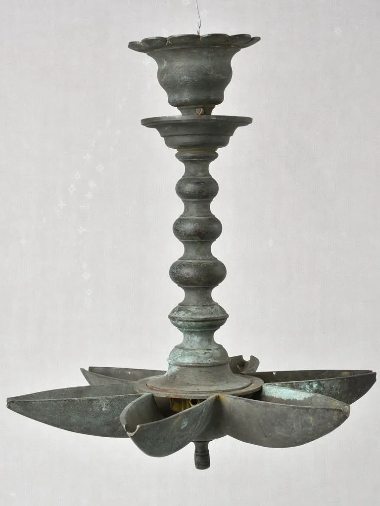 Early 19th century Sabbath Judenstern light - bronze 15¾"