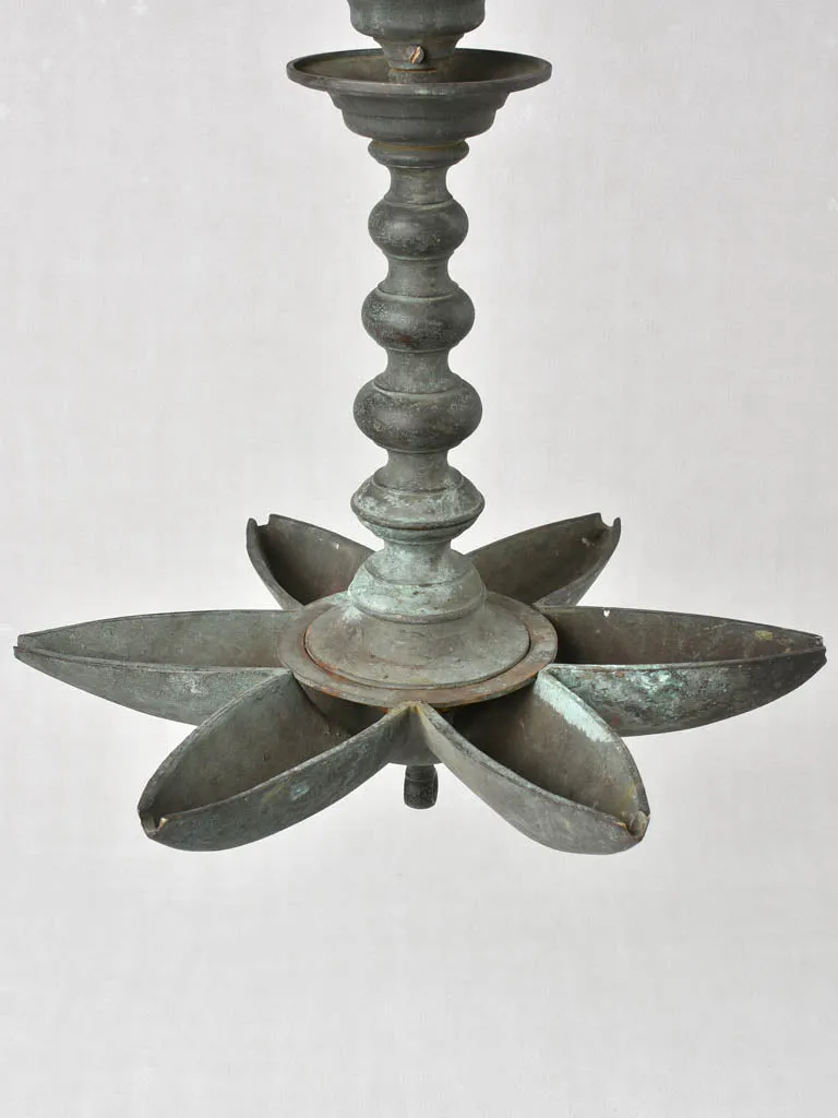 Early 19th century Sabbath Judenstern light - bronze 15¾"