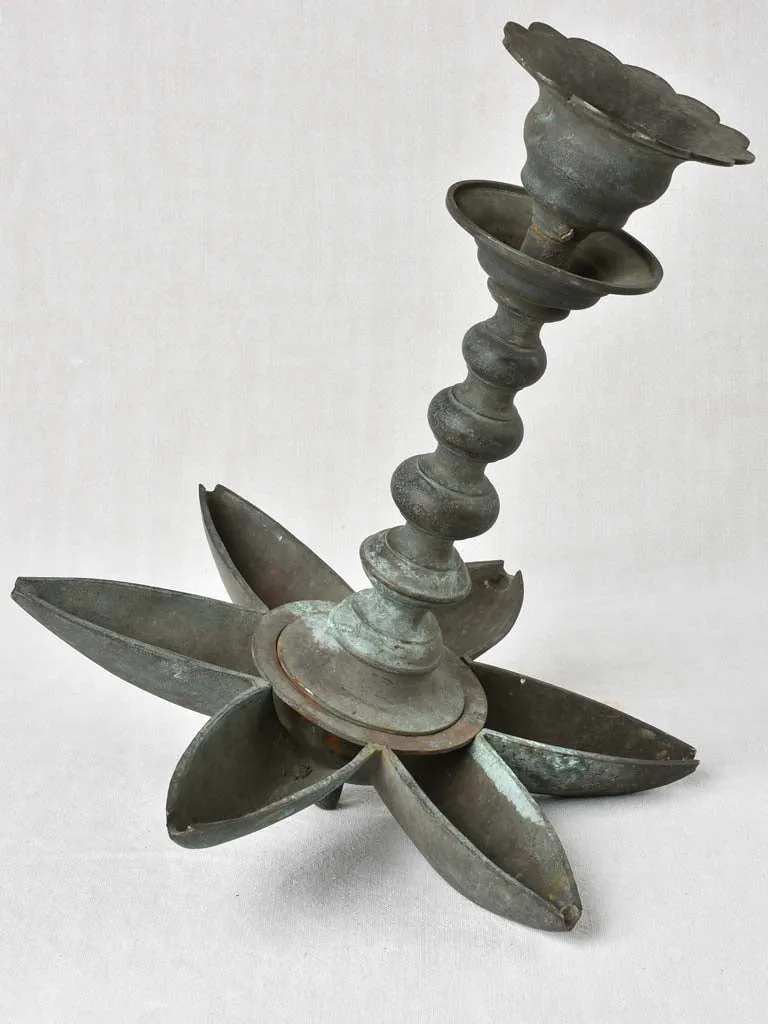 Early 19th century Sabbath Judenstern light - bronze 15¾"