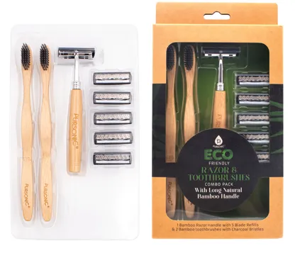 Eco Friendly Razor & Toothbrushes Combo Pack