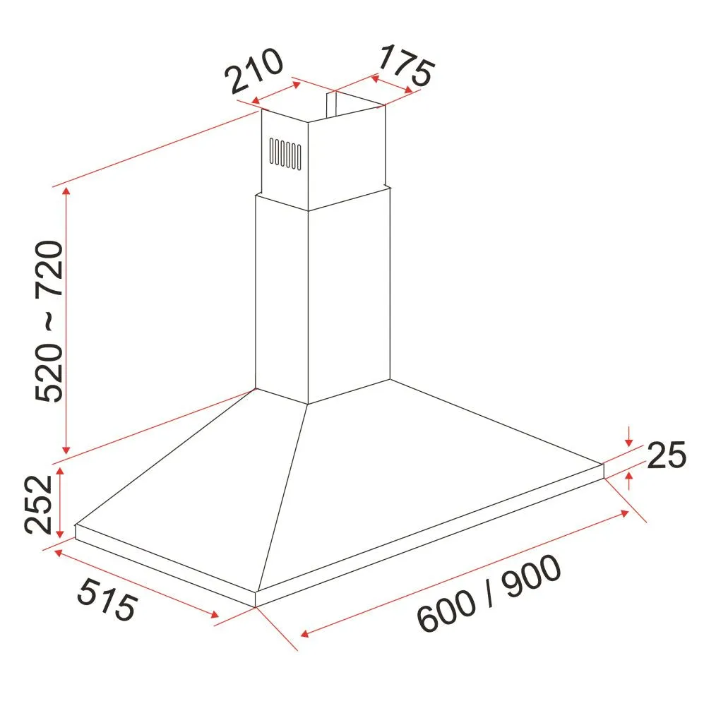 EF CK-Premio 60 S Chimney Cooker Hood