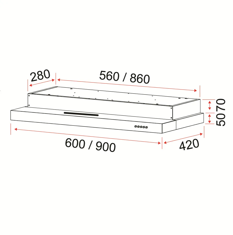 EFCH6201HMSSL 60CM SEMI-INTEGRATED HOOD