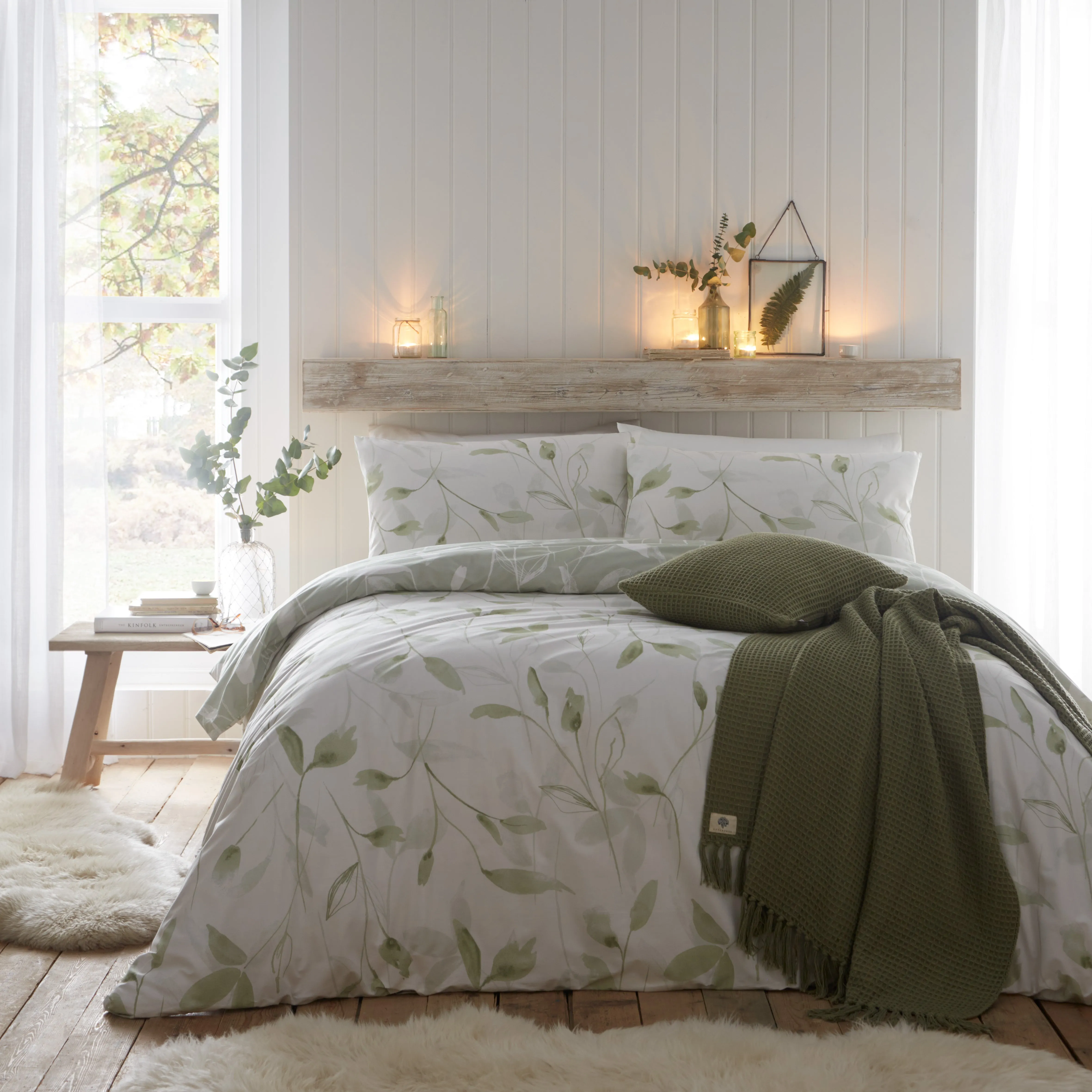 Eliza Duvet Cover Set by Drift Home in Green