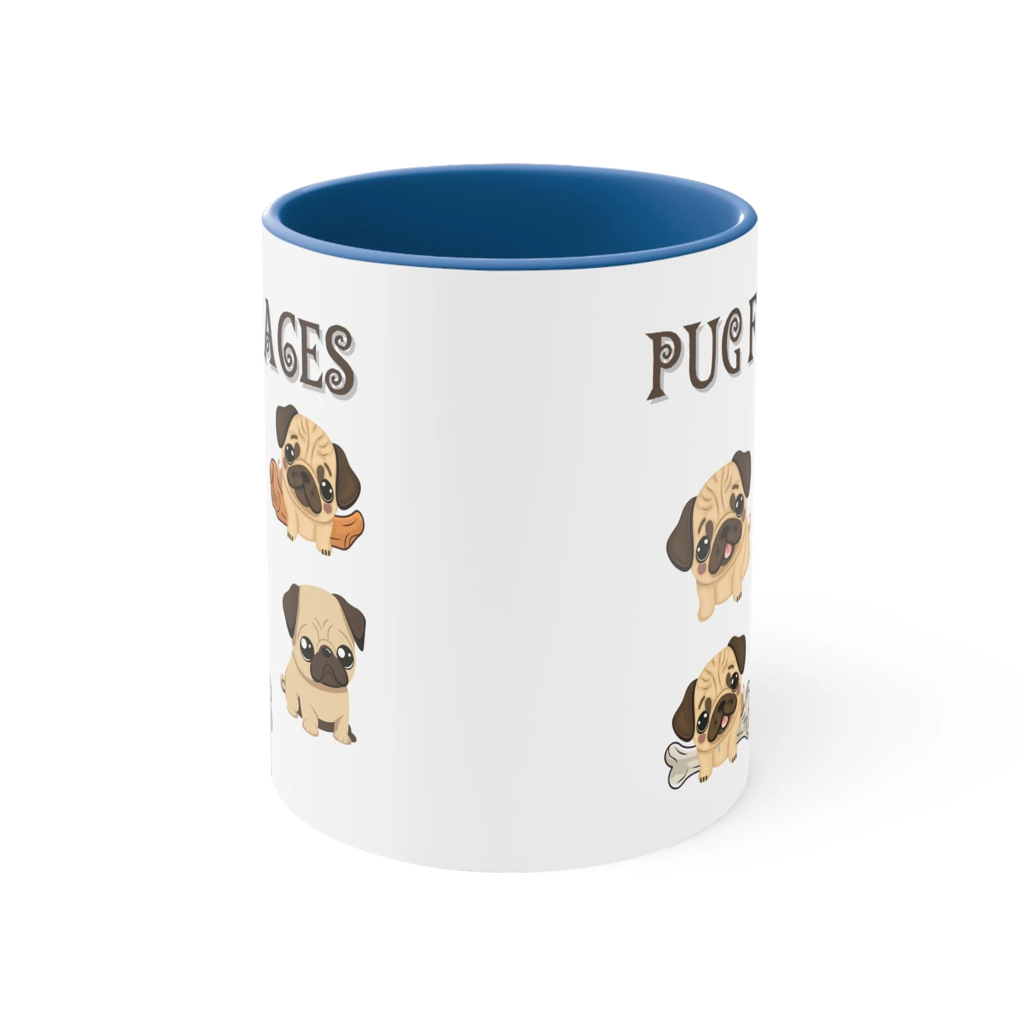 Enjoy this Custom Coffee Mug with Cute Pug Faces comes in  Multi-Colors 11 oz Gifts for Her, Dog lover gifts, dog mug