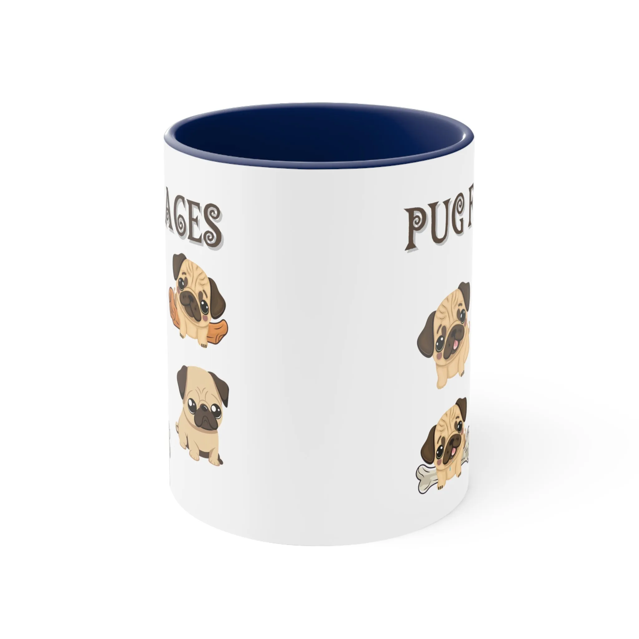 Enjoy this Custom Coffee Mug with Cute Pug Faces comes in  Multi-Colors 11 oz Gifts for Her, Dog lover gifts, dog mug